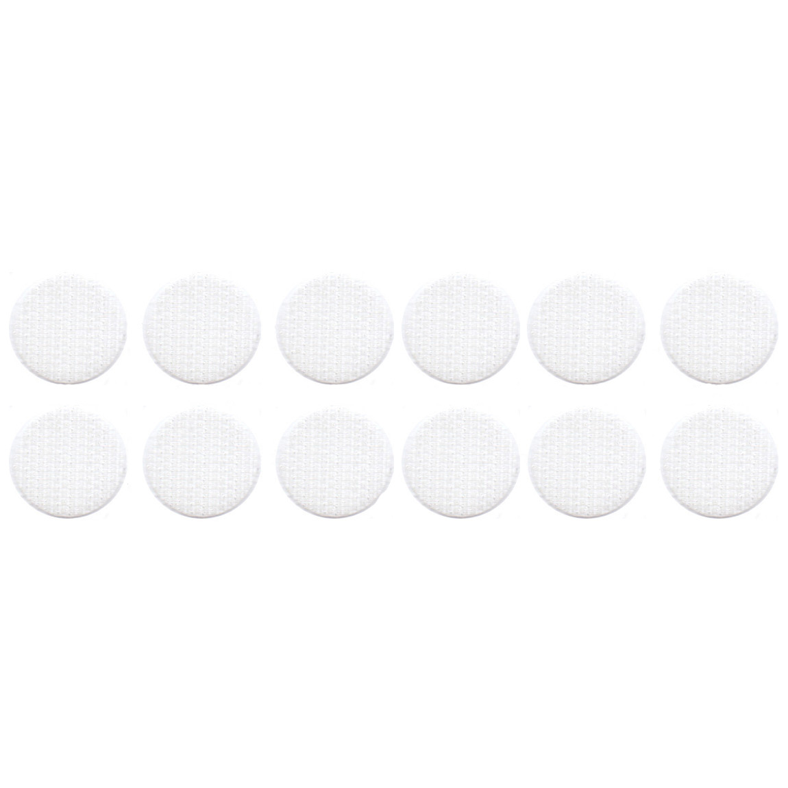 Klittenband rondjes haak op rol diameter 19 mm wit Klittenband rondjes haak op rol diameter 19 mm wit