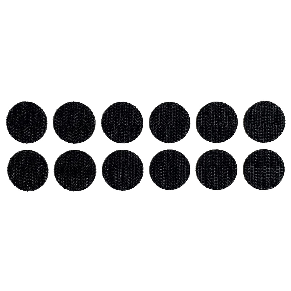 Klittenband rondjes haak op rol diameter 19 mm zwart Klittenband rondjes haak op rol diameter 19 mm zwart