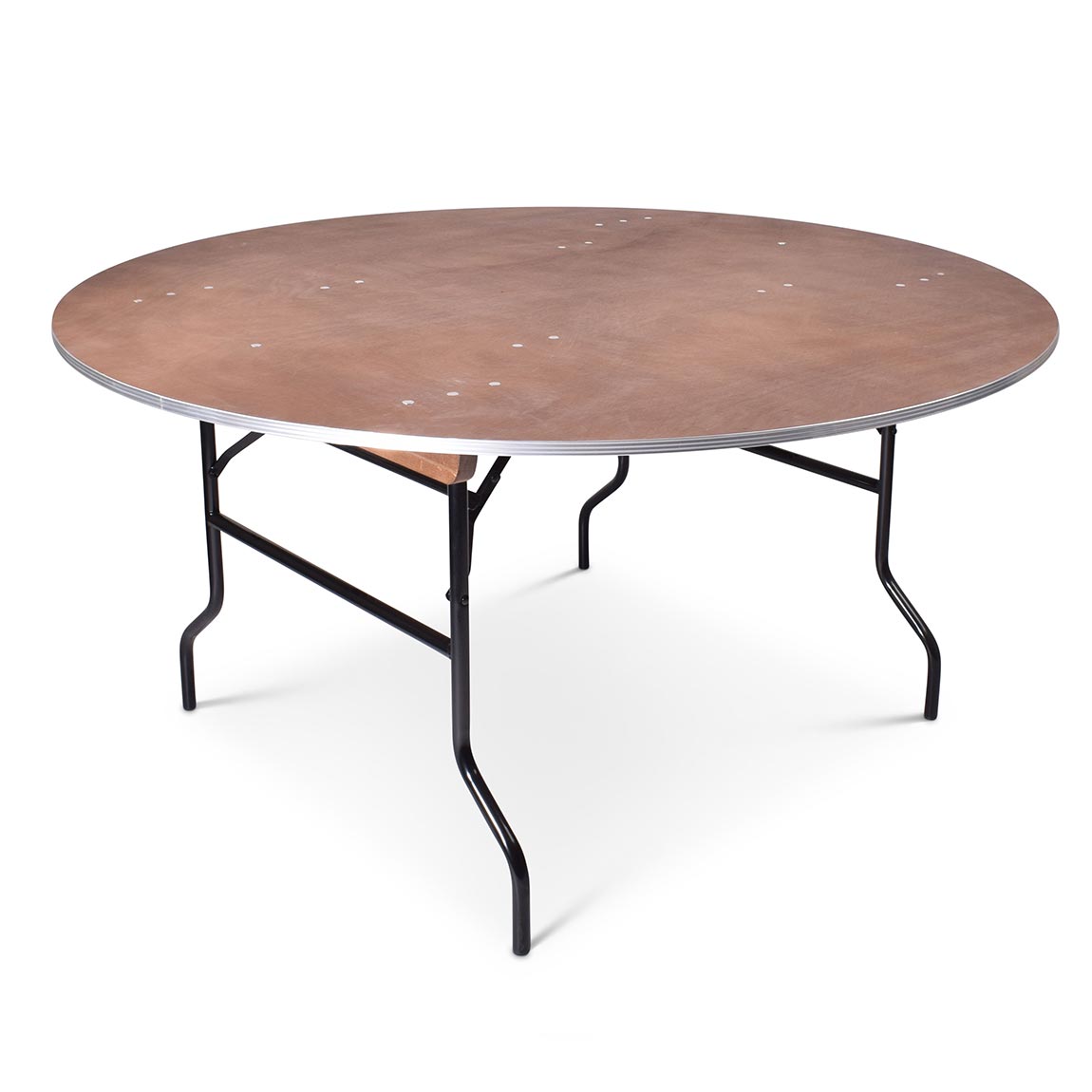 Inklapbare ronde bankettafel 153 cm met stootrand Inklapbare ronde bankettafel 153 cm met stootrand